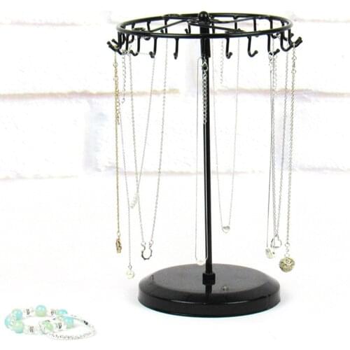 Detachable Jewelry Display Rack Dangly Earrings Organizer Holder Desktop Storage Home Rotating Stand High Capacity Iron Plating