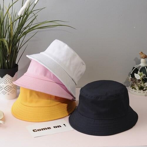New solid color fisherman hat Korean students wild Japanese basin hats couple hat tide summer sun hat fisherman hats