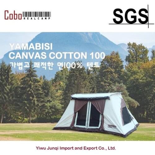 Cotton Canvas Waterproof Camping Hiking Tent Four -Season 4 Person Tent