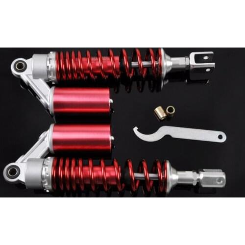 Wotefusi 3/8" 340mm Pair Air Shock Absorbers For Honda Yamaha Kawasaki Quad ATV Red [PA95]