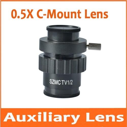 0.5X C-Mount Lens 0.5 Times CTV Adapter SZM Video Digital Camera Trinocular Stereo Microscope Accessories 1/2 CTV CCD Connector