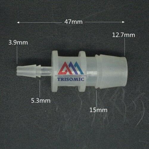 12.7mm*3.9mm Straight Reducing Connector Plastic Fitting Barbed Reducing Connector