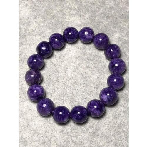 8" AAA+++New 8mm/9mm/10mm Natural Purple Charoite stretch beads Bracelet