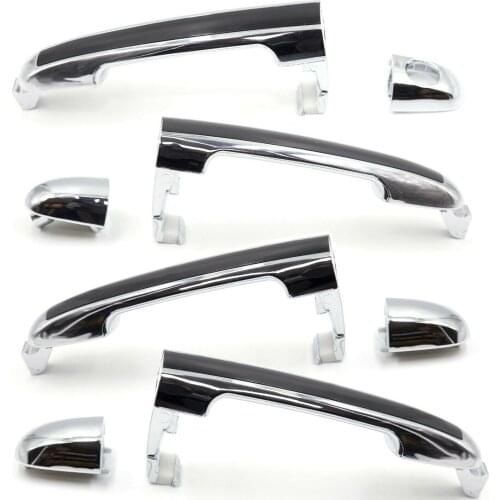 8Pcs 1Set Exterior Chrome/Black Door Handle Grip Cover For Hyundai Sonata 2006-2010 OEM 826513K020