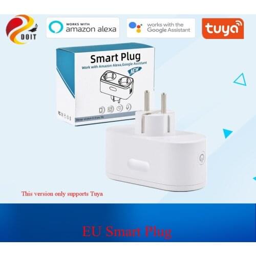 EU Smart WiFi Power Adapter/ Plug/ Switch/ Socket by Tuya Google Assistant Alexa Remote Voice Control