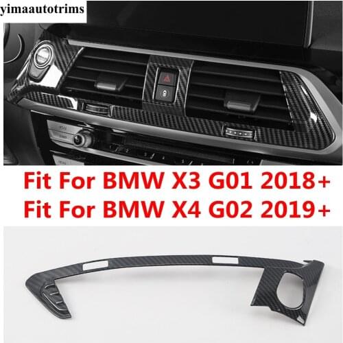 ABS Wood Grain / Carbon Fiber Accessories For BMW X3 G01 2018 - 2021 X4 G02 2019 - 2021 Car Gear Shift Frame Decor Cover Trim