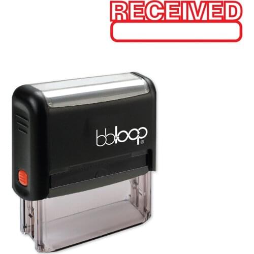 Bbloop "Received" Self-Inking Rubber Stamp