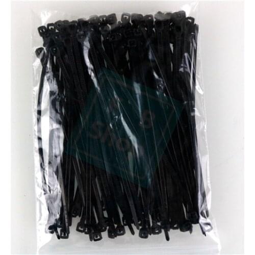 Free shipping 100 pcs 3*60 3x80 3*100 3*120 3*150mm bianco nero avvolgimento autobloccante fascette in nylon