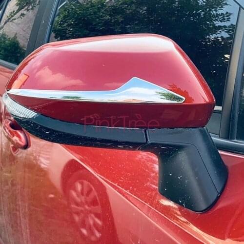 For Toyota Yaris G Design Hatchback 2020 2021 Chrome Car Rearview Mirrors Cover Trim Strip Sticker Car Styling Accessories