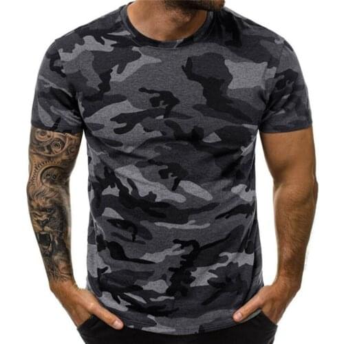 Fashion Camouflage Men T-shirt New Summer Casual O-neck Streetwear T Shirt Men Gym Short Sleeve T Shirt Tops