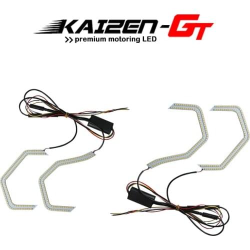 Kaizen-GT M4 Iconic Style Switchback White /Amber LED Angel Eye Kit For BMW 2 3 4 5 Series Headlight Driving /Turn Signal Light