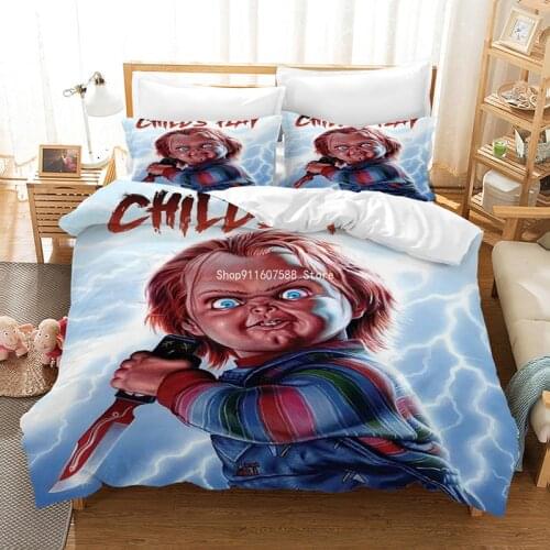 American Horror Movie 3D Bedding Set Duvet Covers Movie Childs Play Comforter Bedding Sets Bedclothes Bed Linen (NO sheet)