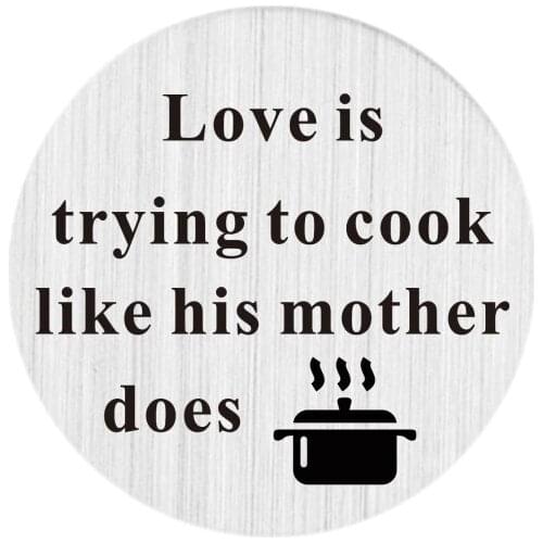 Love is trying to cook like his mother does 22mm Floating Locket Plates for Floating Window Plates For 30mm locket 5PCS