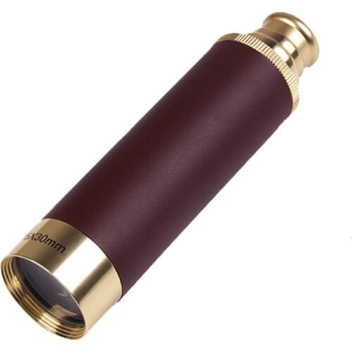 Retro 500m Mini Telescope Single-Piece Pocket Monocular Telescope Portable Foldable Pirate Spyglass Handheld Spotting Scopes