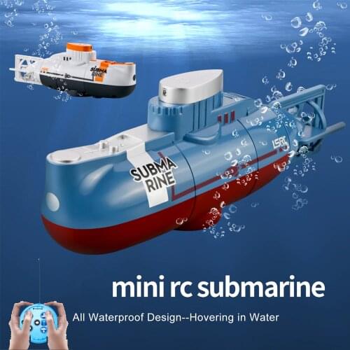 Mini Rc Boat Submarine 0.1M/s Speed Remote Control Boat Waterproof Diving Toy Simulation Model Gift for Kids Boys Girls Child