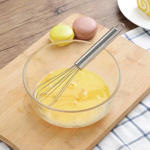 10 Inches Multifunctional Rotary Manual Egg Beater Mixer Stainless Steel Kitchen Egg Whisks Bake Tool Agitator for Blending