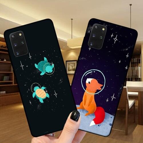 Space Turtles Koalas Foxes Soft Silicone Case For Samsung S10 S20 Plus S20 Ultra S10E S8 S9 Plus Note 20 Ultra 10 Pro 9 8