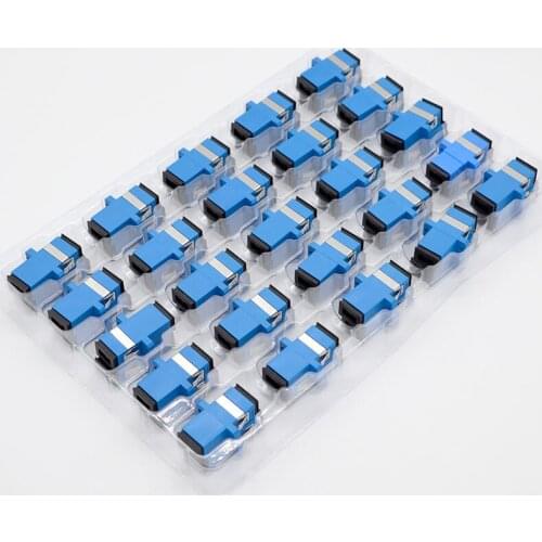 400pcs New Fiber Optic Connector Adapter SC/UPC SM Flange Singlemode Simplex SC-SC Coupler Special Wholesale to Brazil