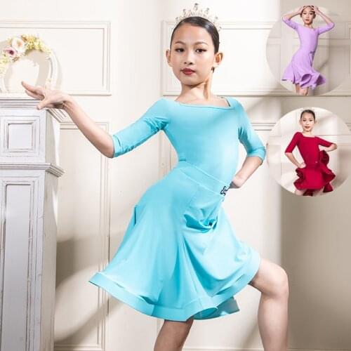New Latin Dance Clothes For Girls Practice Dress Professional Rumba Tango Samba Cha Cha Dance Stage Performance Dress DWY5513
