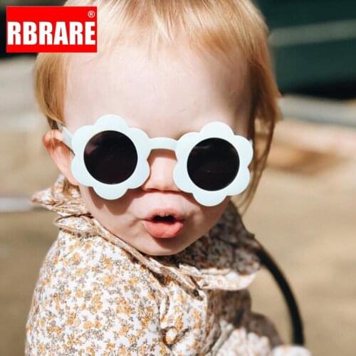 RBRARE New Flower Children Sunglasses Fashion Transparent Jelly Color Glasses Kids Cute Sunflower Children Sunglasses Shades