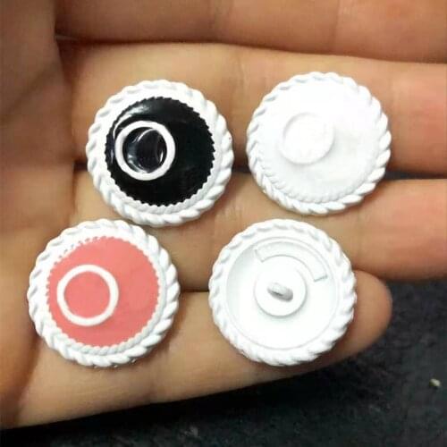 The new metal buttons 10 pieces a lot white drop white black pink buttons have log stamp on the back sewn clothes buttons