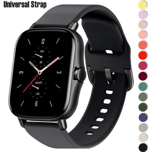 20 22mm Strap for Xiaomi amazfit gts 2 Bip Pace Soft Silicone for Samsung galaxy Watch 3 46mm Gear s3 Active2 for huawei Band