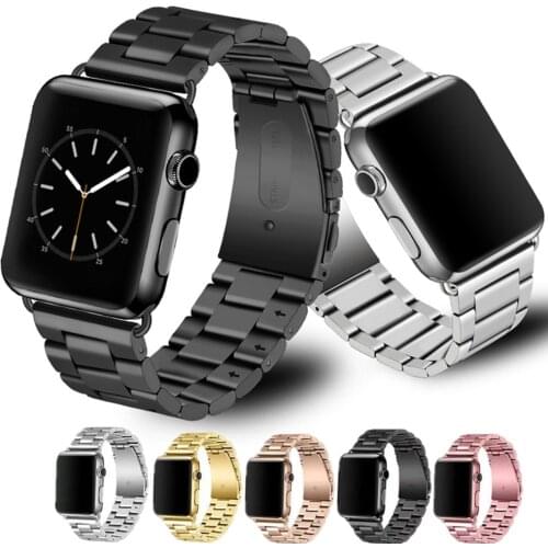 Stainless Steel Strap for Apple watch band 42mm 38mm iWatch Accessories Metal bracelet Apple watch Series 5 4 3 SE 6 40mm 44mm
