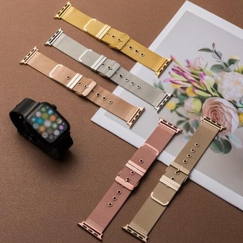 Stainless Steel Milanese Band For Apple Watch 6 se 5/4/3/2/1 Straps 38mm 40mm 42mm 44mm Replacement Iwatch Bracelet Wristbands