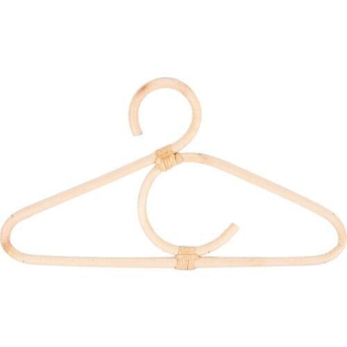 Rattan Clothes Hanger Style Kids Garments Organizer Rack Children Hanger Kids Room Decoration Hanger for Clothes