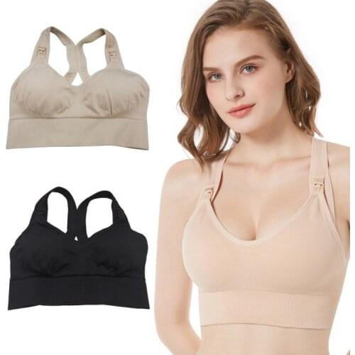 Women Pre-opening Breastfeeding Push Up Bra 2020 Women Fitness Gym Active Bra Hollow Breathable Sports Bra