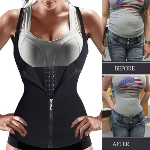 Women Neoprene Waist Trainer Vest Corset Tank Top Sauna Body Shaper Weight Loss Slimming Belt Compression Shapewear