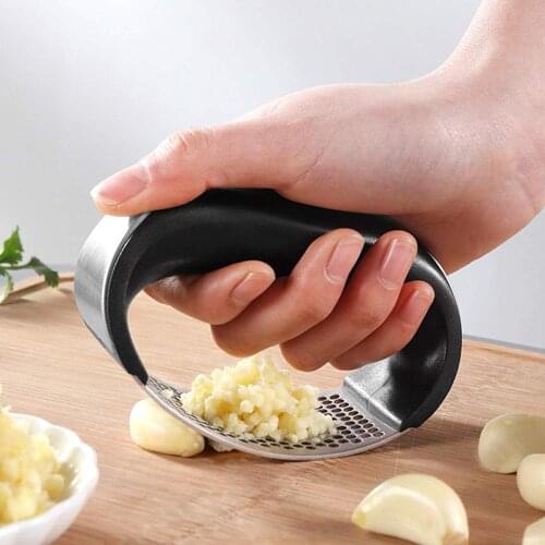 Stainless Steel Garlic Presses Manual Garlic Mincer Chopping Garlic Rocker Crusher Squeezer Fruit Vegetable Tools Kitchen Gadget