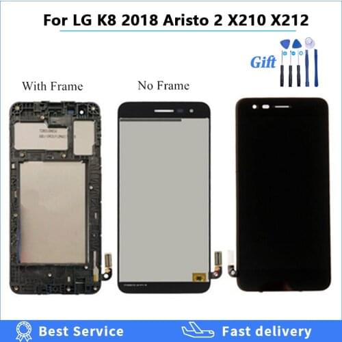 100% tested lcd For LG K8 2018 Aristo 2 X210 X212 LCD Display Touch Screen Digitizer Assembly Replaced Screen with tools