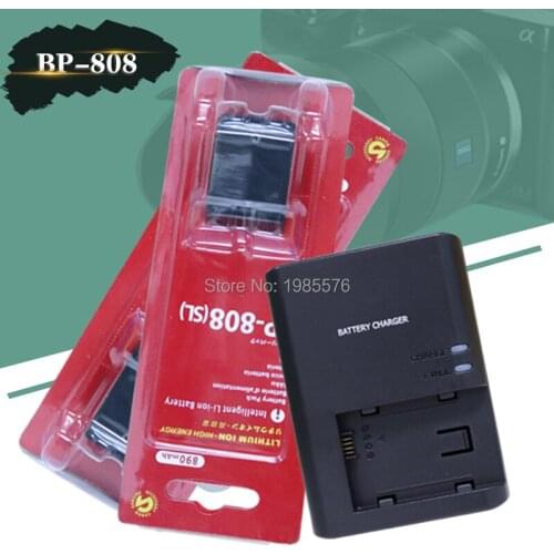 2pcs BP-808 809 Camera Battery For Canon HFS100 HFS10 HF11 HF10 HF100 FS200 FS21 FS22 FS100 With Digital Camera CG-800E charger