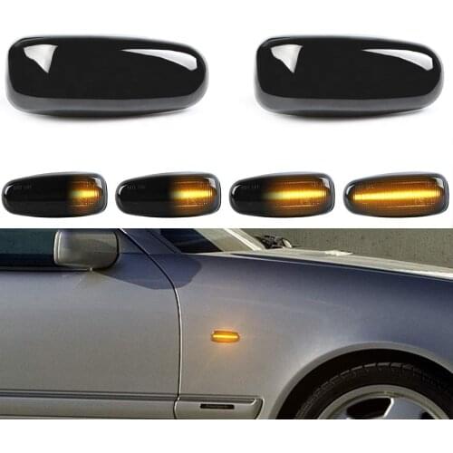 2 x For Mercedes-BENZ E-Class W210 C-Class W202 W208 Led Dynamic Side Marker Turn Signal Light Sequential Blinker Light