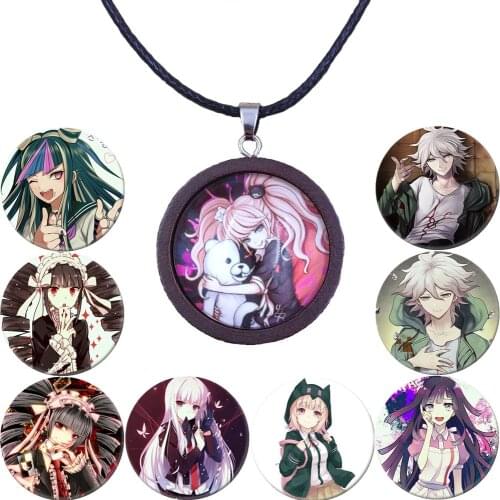 2021 Cute Danganronpa: Trigger Happy Havoc Japanese Anime Rope Pendant Necklace Black Wood Wooden Gift For Girls Women DWLP