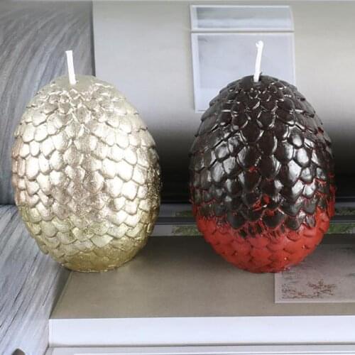 3Pcs/set Creative Paraffin Wax Candle Cute Dinosaur Egg Shaped Kids Birthday Candles Gifts, Home Desktop Ornaments Decoration