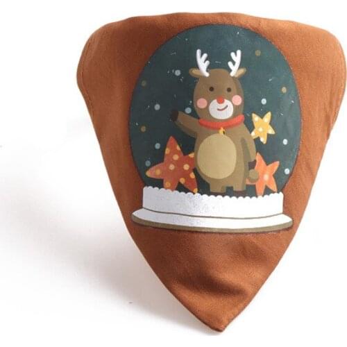 40PCS / LOT New Pet Collar Christmas Series Dog Elk Collar Drool Towel triangle Collar Dog Accessories