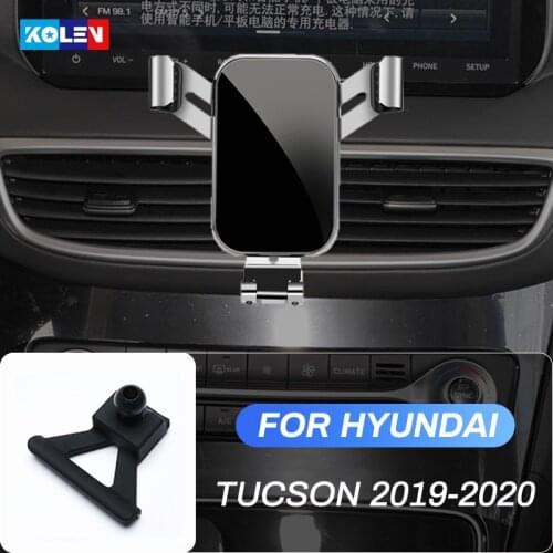 Car Mobile Phone Holder For Hyundai Tucson 2019 2020 Car Gravity Stand Air Vent Outlet Cilp Special Mount GPS Navigation Bracket