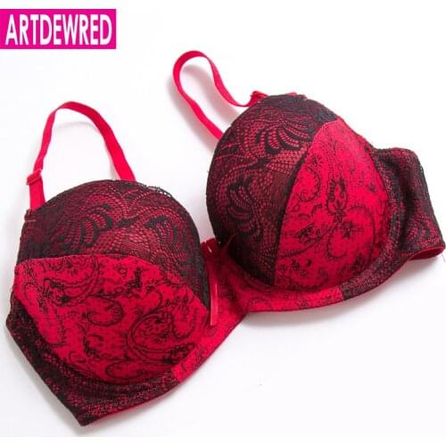 Womens Lager Bosom Print Bras Underwired Sexy Lingerie Floral Lace Bralette BH Plus Size Brassiere C D DD E