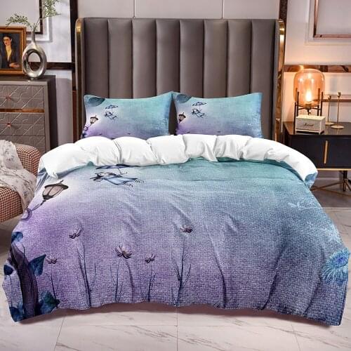 Cartoon World with Girl Theme Kids Duvet Cover Zipper Closure Bedding Comforter Cover for Boys Girls with White Reverse