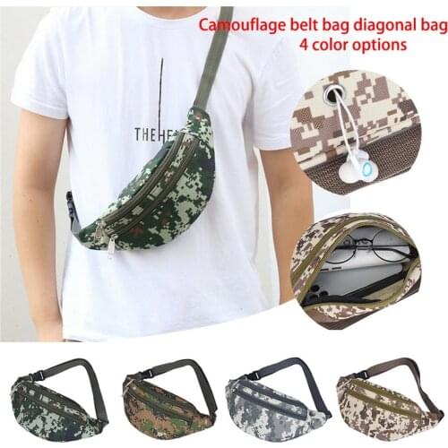 For Men Women Waist Bag Pack Lightweight Belt Bag for Travel Sports Hiking Camouflage Tactical Outdoor Bag Pouch