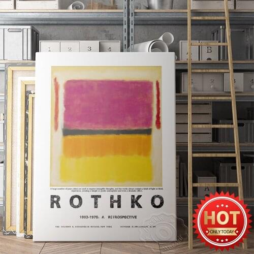 Mark Rothko Exhibition Museum Poster, Mark Retro Art Poster, Rothko Prints Art Wall Picture, Vintage Art Wall Stickers Gift Idea