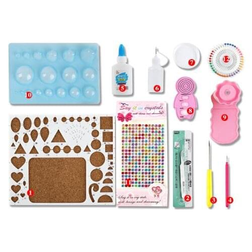 Gagqeuywe Starter DIY Paper Quilling Rolling Tools Kit Mould Needles