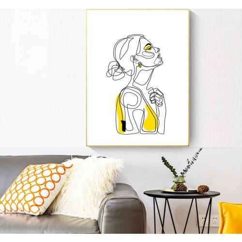 Art Line Figure Pictures Nordic Minimalist Abstract Canvas Painting Used To Decor Living Room Bedroom Wall Art Home Decor Poster