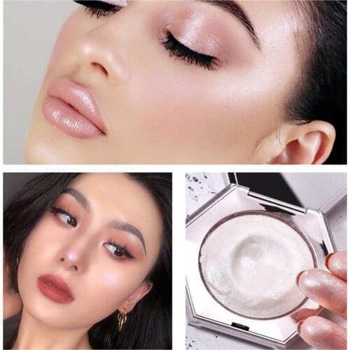 Ibcccndc Iluminador Face Highlighter Makeup Palette 3 Colors Bronzer Highlight Diamond Facial shimmer Contour High Light Powder