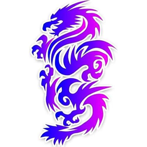 Personality Fashion Cartoon Creative Reflective Purple Dragon PVC Car Sticker Decal Car Window Cover Scratches Waterproof