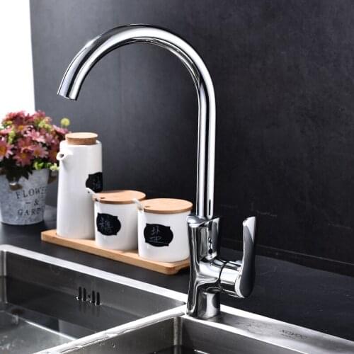 Classic Kitchen Faucet Copper 360 Degree Swivel Spout Sink Tap Single Lever Hot Cold Water Mixer Tap Wash Basin Tap Deck Mounted