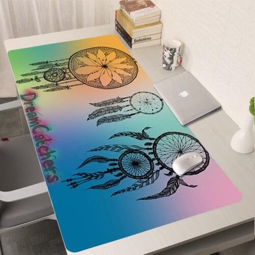 The Dream Catcher Mandala XL Mouse Mats Anime Mause Pad Kawaii Desk Mat Gaming Accessories Keyboards Computer Non-slip Mausepad