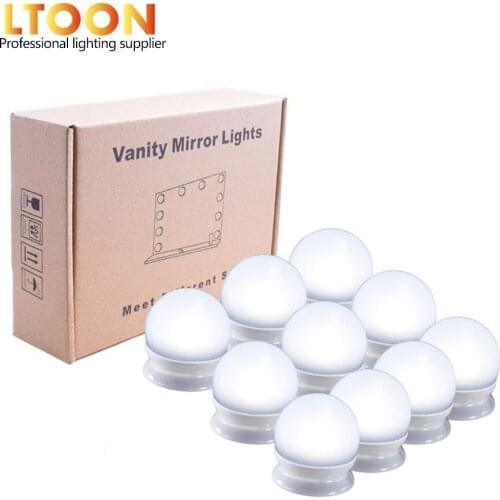 [LTOON]LED Vanity Mirror Lights Kit with Dimmable Light Bulbs,Lighting Fixture Strip for Makeup Vanity Table Set